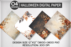 Flowers Fall Seamless Digital Paper, Fall Background Product Image 1