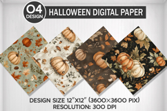 Embroidered Fall Seamless Digital Paper, Fall Background Product Image 1