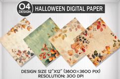 Embroidered Autumn Seamless Digital Paper, Fall Background Product Image 1