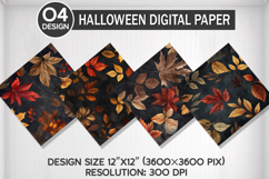 Flowers Fall Seamless Digital Paper, Fall Background Product Image 1