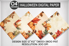 Flowers Fall Seamless Digital Paper, Fall Background Product Image 1