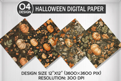 Embroidered Fall Seamless Digital Paper, Fall Background Product Image 1