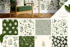 Greenery Watercolor Seamless Patterns - Digital Papers Product Image 6