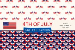 4th of July USA Patriotic Independence Day Digital Papers Product Image 5