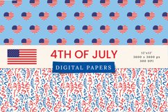 4th of July USA Patriotic Independence Day Digital Papers Product Image 6