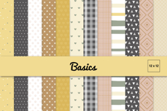 Neutral Digital Paper Pack, Beige Gray Yellow Backgrounds Product Image 1