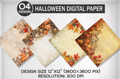 Flowers Fall Seamless Digital Paper, Fall Background Product Image 1