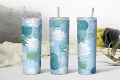 water lilies floral digital paper and patterns