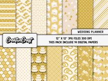 Wedding Digital Papers, scrapbooking, backgrounds designs Product Image 2