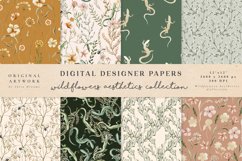 Wildflowers Aesthetics Seamless Patterns Digital Papers Product Image 1