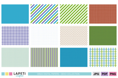 Patterned paper backgrounds for scrapbooking