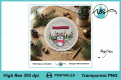 Digital Stamp Christmas Penguin Printable Line Art Product Image 4