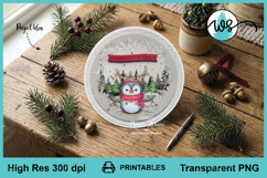 Digital Stamp Christmas Penguin Printable Line Art Product Image 5