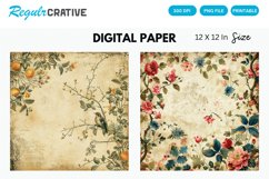 Vintage Seamless Digital Paper, Vintage Pattern Background Product Image 1