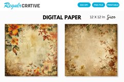 Vintage Seamless Digital Paper, Vintage Pattern Background Product Image 1