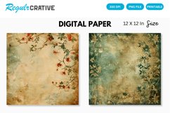 Vintage Seamless Digital Paper, Vintage Pattern Background Product Image 1