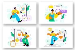 10 Digital Wellbeing Lifestyle Illustration Product Image 2