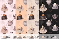 Halloween Digital Paper Spooky Seamless Pattern Product Image 1