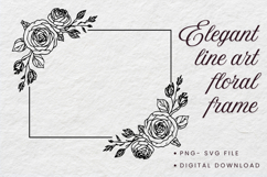 Minimal Line Art Floral Borders Product Image 1