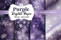 Purple Luxury Digital Papers Marble and Glitter digital Product Image 1