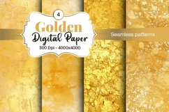 Golden Luxury Digital Papers Marble and Glitter digital Product Image 1