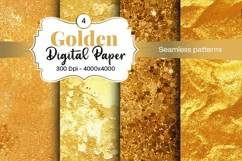 Golden Luxury Digital Papers Marble and Glitter digital Product Image 1