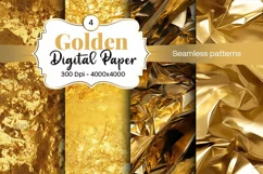 Golden Luxury Digital Papers Marble and Glitter digital Product Image 1