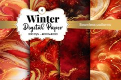 Winter Digital Paper Snow Snowflake Digital Paper Product Image 1