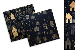 Golden House Pattern Digital Paper Product Image 2
