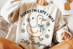 Dilly Dallying Goose Png, Funny Goose PNG, Cute Goose PNG Product Image 2