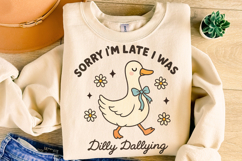 Dilly Dallying Goose Png, Funny Goose PNG, Cute Goose PNG Product Image 3
