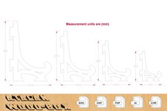 4MM Easel Wood Plate Display, Plate display laser cut SVG fi Product Image 4