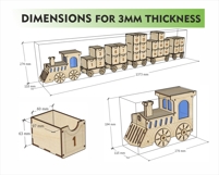 Advent Calendar Train Laser Cut File Product Image 2