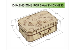 Vintage Suitcase Laser Cut File Product Image 3