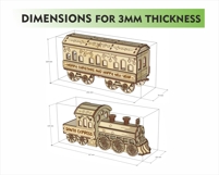 Santa Express Christmas Train Laser Cut File Product Image 2