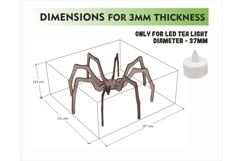 Spider Candle Holder Laser Cut File Product Image 2