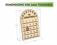 Advent Calendar SVG for Laser | Countdown to Christmas Wood Product Image 2