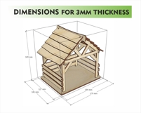 Nativity Stable Laser Cut File | Christmas Crib SVG Product Image 2