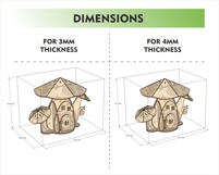 Mushroom House Lantern Laser Cut File Product Image 2