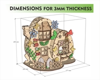 Laser Cut Easter Egg House Lightbox: Product Image 2