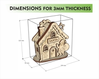 Santa House Light Box SVG Product Image 2