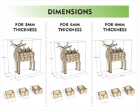 Wooden Reindeer Advent Calendar SVG Product Image 2
