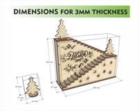 Christmas Stair Countdown | Ladder Advent - laser cut file Product Image 2