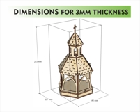 Laser Cut Church Lantern SVG Product Image 2