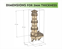 Lighthouse Laser Cut File Product Image 2