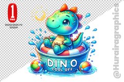 Cute Dinosaur Clipart - PNG File Product Image 1