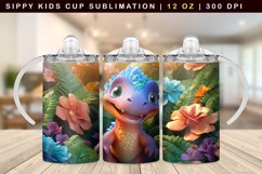 Dinosaur Kids Tumbler Sublimation Wrap 12 Oz Product Image 1