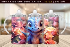 Dinosaur Kids Tumbler Sublimation Wrap 12 Oz Product Image 1