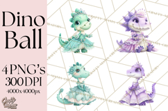 Dinosaur Princess Ball Clipart PNG, Baby Dinos Gowns &amp; Tux Product Image 1