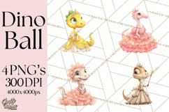 Dinosaur Princess Ball Clipart PNG, Baby Dinos Gowns &amp; Tux Product Image 1